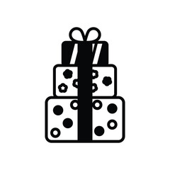Gift  icon isolate white background vector stock illustration.