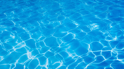 Obraz premium blue swimming pool abstract background With water waves, space for text.