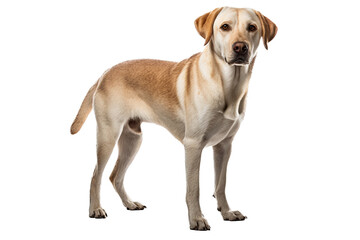 Labrador retriever dog isolated from background