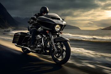 motorcycle on the beach