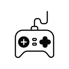 Gaming icon isolate white background vector stock illustration.