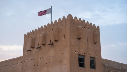 historical old Fort Zubarah (Al Zubara) in North East of Qatar