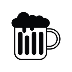 Bar icon isolate white background vector stock illustration.