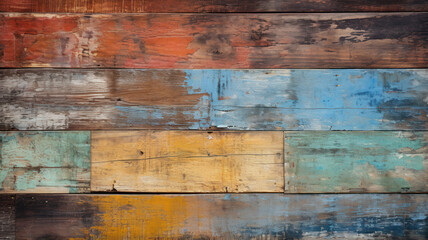 Obraz premium Colorful Wood Wall Texture