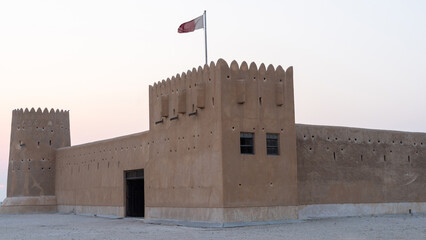 historical old Fort Zubarah (Al Zubara) in North East of Qatar