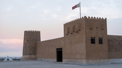 historical old Fort Zubarah (Al Zubara) in North East of Qatar