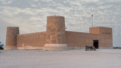 historical old Fort Zubarah (Al Zubara) in North East of Qatar