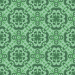 Abstract bold floral mandala green beige grey MS gs