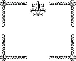 Fleur de Lis Medieval Frame