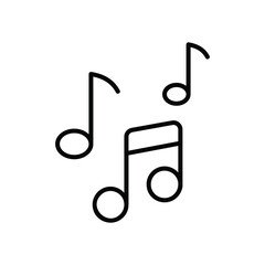 Music icon isolate white background vector stock illustration.