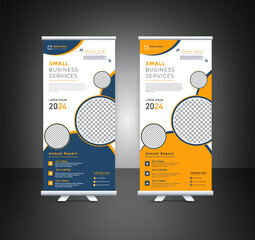 Standee roll up banner template design