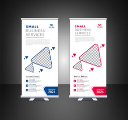 Blue and blue roll-up design