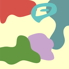 Abstract background collection. Various hand drawn doodle shapes and objects. Contemporary modern trendy vector illustration. Each background is isolated. Pastel colors