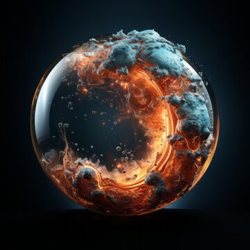glowing energy ball