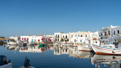 Panoramic view of the port of Naoussa, Paros