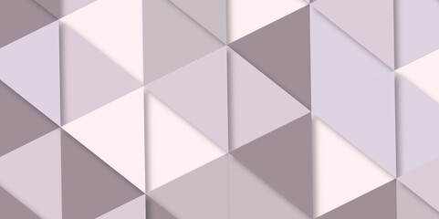 Abstract color Low-Polygones Generative Art background illustration.Multicolor grey and soft pink polygonal design pattern, which consist of triangles and gradient in origami style.