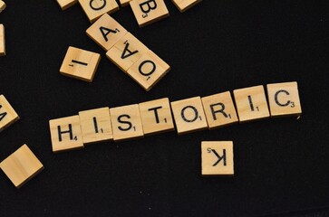 historic word blocks