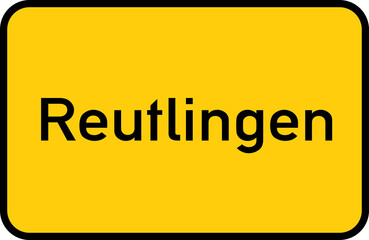 City sign of Reutlingen - Ortsschild von Reutlingen