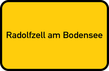 City sign of Radolfzell am Bodensee - Ortsschild von Radolfzell am Bodensee