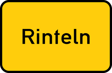 City sign of Rinteln - Ortsschild von Rinteln