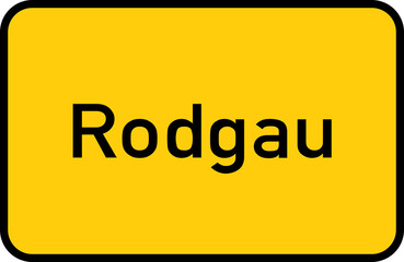 City sign of Rodgau - Ortsschild von Rodgau