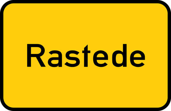 City sign of Rastede - Ortsschild von Rastede