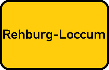 City sign of Rehburg-Loccum - Ortsschild von Rehburg-Loccum