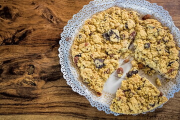 traditionelle torta sbrisolona aus mantova