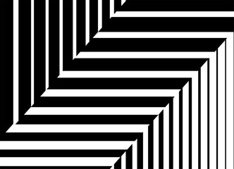 Striped black and white vector pattern in retro style. For covers, web, social networks, blogs, postcards, interior decor, advertising. Design element. Modern vector background.