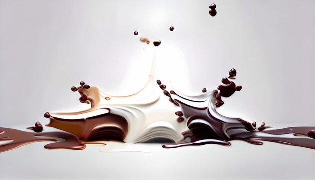 illustration of a chocolate splash