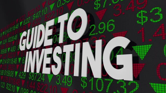 Guide to Investing Stock Market Trading How to Sell Buy Trade Comapny Shares Grow Wealth Money 3d Animation