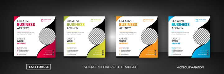 Digital marketing agency and corporate social media post template
