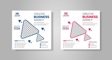 Corporate social media banner or instagram post template