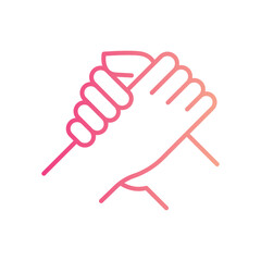 Friendship  day icon isolate white background vector stock illustration.