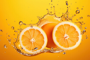Orange juice that is poured into a Water, Fresh orange juice