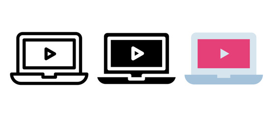 Laptop icons set vector illustration for web and mobile