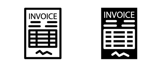 Invoice icons set vector illustration for web and mobile