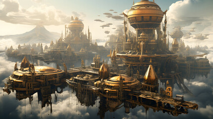 A city above the clouds