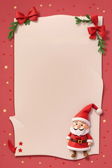christmas greeting card with santa claus