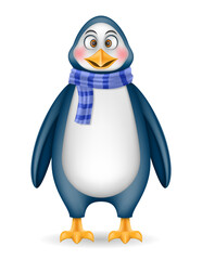 christmas penguin new year holiday symbol vector illustration