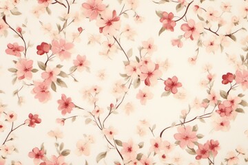 Spring flowers background - generative ai