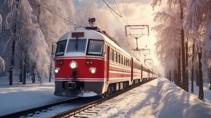 Snowy Roads and Railways: beauty and challenges of winter travel with snowy transportation images.
