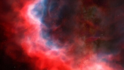 Deep space nebula with stars. Bright and vibrant Multicolor Starfield Infinite space outer space background with nebulas and stars. Star clusters, nebula outer space background 3d render
