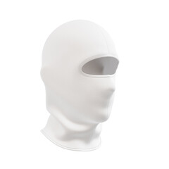 A white balaclava isolated on a blank background