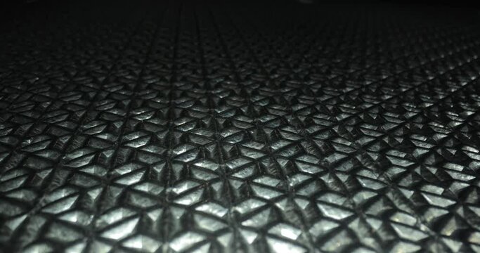 Metal grid pattern structure light reflections