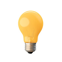 Idea yellow light bulb innovatio, isolated over transparent background. strategy investment business development concept. analytics optimization statistics finance growth target planning