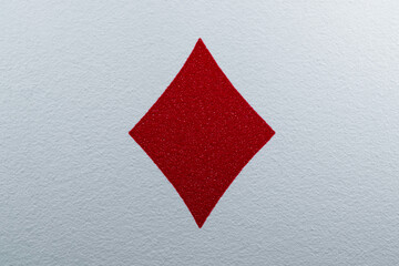 Card suit of Diamonds on a white background