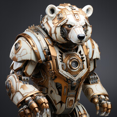 bear, creature, artificial intelligence, innovation, cyborg, fantasy, art, animal, character, monster