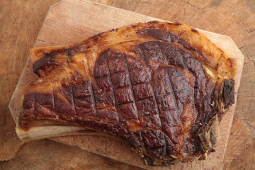 cow meat rib as protein gourmet food