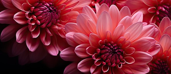 A detailed view of a chrysanthemum up close